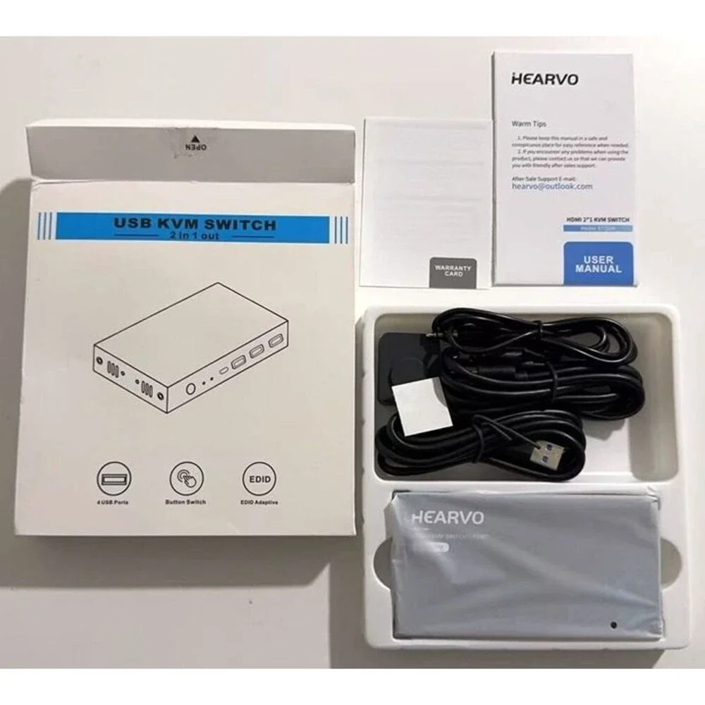 New USB 3.0 HDMI KVM Switch 1 Monitors 2 Computers